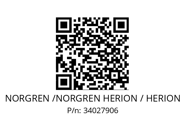   NORGREN /NORGREN HERION / HERION 34027906