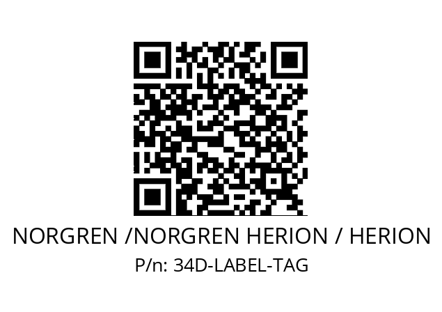 Adaptor  NORGREN /NORGREN HERION / HERION 34D-LABEL-TAG