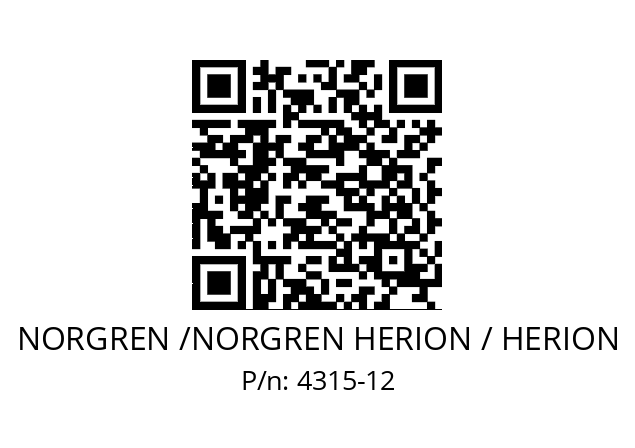   NORGREN /NORGREN HERION / HERION 4315-12