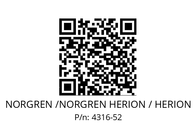   NORGREN /NORGREN HERION / HERION 4316-52