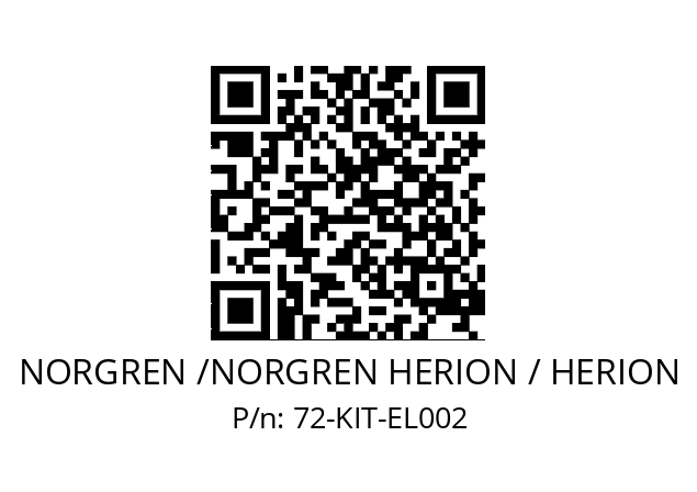   NORGREN /NORGREN HERION / HERION 72-KIT-EL002