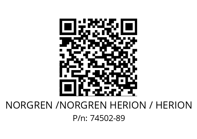   NORGREN /NORGREN HERION / HERION 74502-89