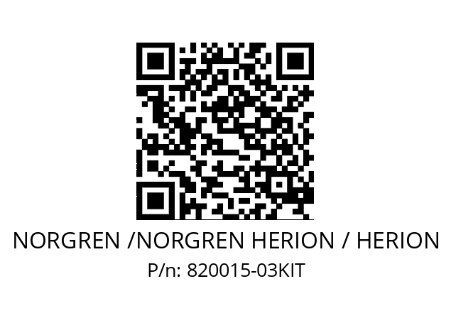   NORGREN /NORGREN HERION / HERION 820015-03KIT