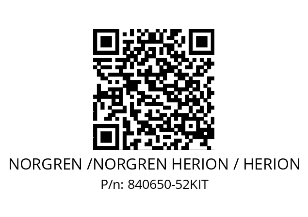   NORGREN /NORGREN HERION / HERION 840650-52KIT