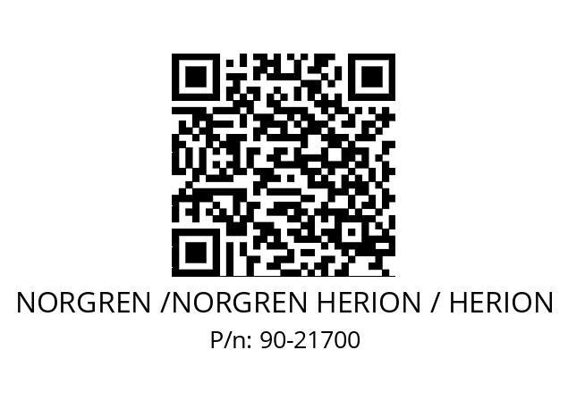   NORGREN /NORGREN HERION / HERION 90-21700