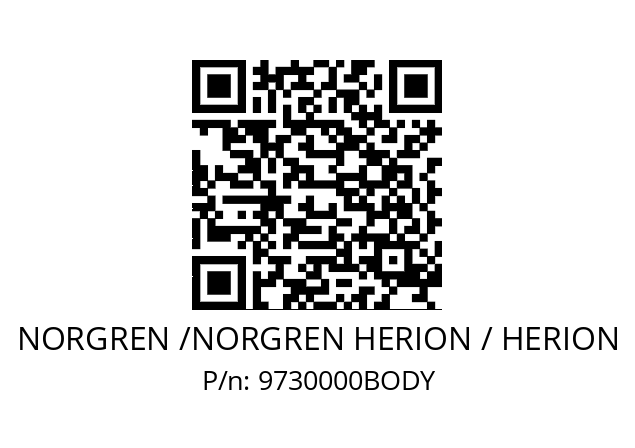   NORGREN /NORGREN HERION / HERION 9730000BODY