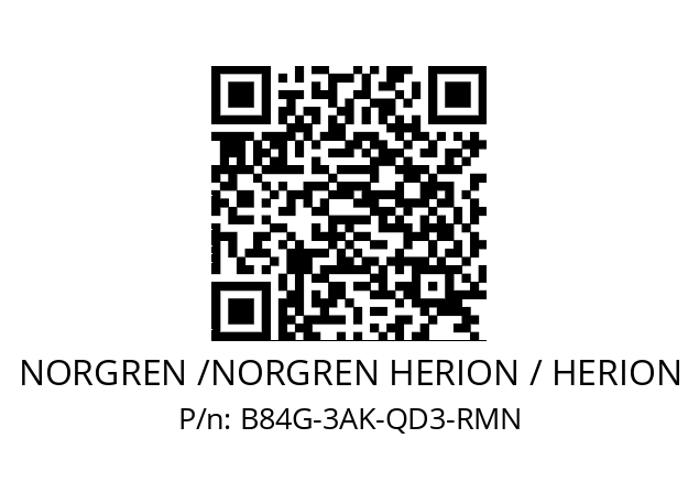 Filter regulator  NORGREN /NORGREN HERION / HERION B84G-3AK-QD3-RMN