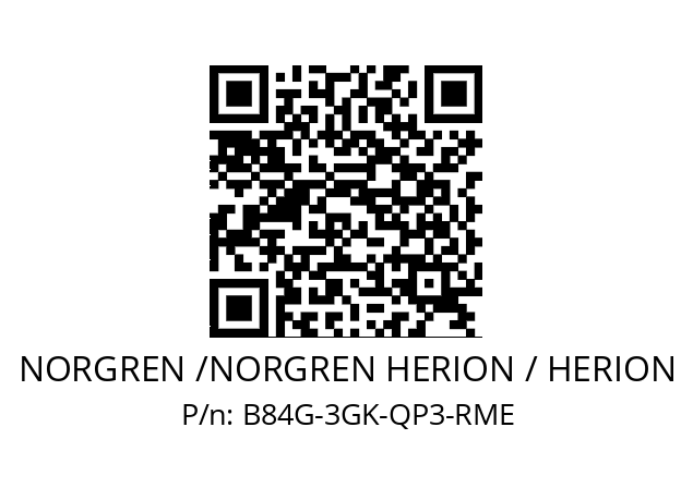 Filter regulator  NORGREN /NORGREN HERION / HERION B84G-3GK-QP3-RME