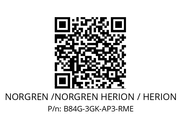 Filter regulator  NORGREN /NORGREN HERION / HERION B84G-3GK-AP3-RME