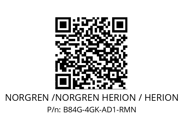 Filter regulator  NORGREN /NORGREN HERION / HERION B84G-4GK-AD1-RMN