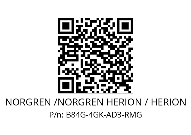 Filter regulator  NORGREN /NORGREN HERION / HERION B84G-4GK-AD3-RMG