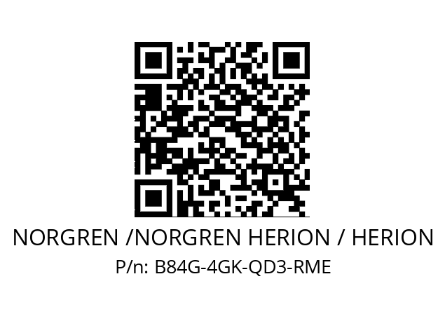 Filter regulator  NORGREN /NORGREN HERION / HERION B84G-4GK-QD3-RME