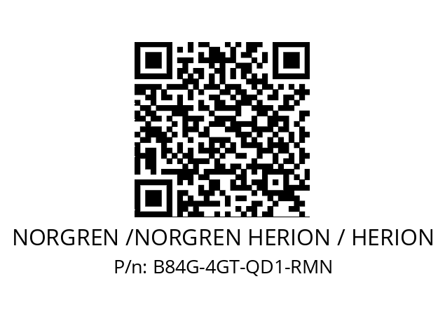 Filter regulator  NORGREN /NORGREN HERION / HERION B84G-4GT-QD1-RMN