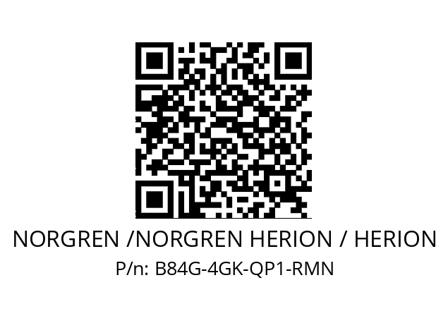 Filter regulator  NORGREN /NORGREN HERION / HERION B84G-4GK-QP1-RMN