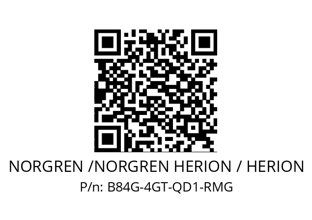 Filter regulator  NORGREN /NORGREN HERION / HERION B84G-4GT-QD1-RMG