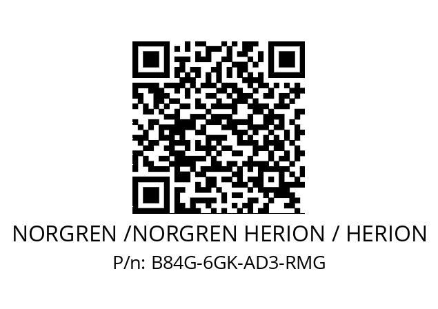 Filter regulator  NORGREN /NORGREN HERION / HERION B84G-6GK-AD3-RMG