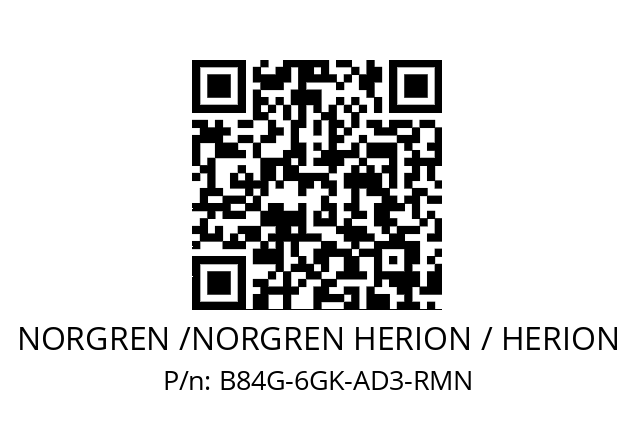 Filter regulator  NORGREN /NORGREN HERION / HERION B84G-6GK-AD3-RMN