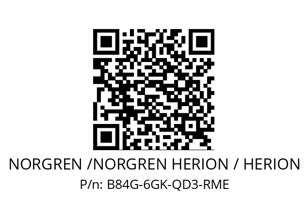 Filter regulator  NORGREN /NORGREN HERION / HERION B84G-6GK-QD3-RME