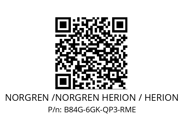 Filter regulator  NORGREN /NORGREN HERION / HERION B84G-6GK-QP3-RME