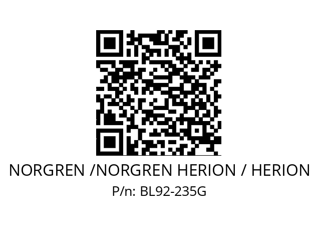   NORGREN /NORGREN HERION / HERION BL92-235G