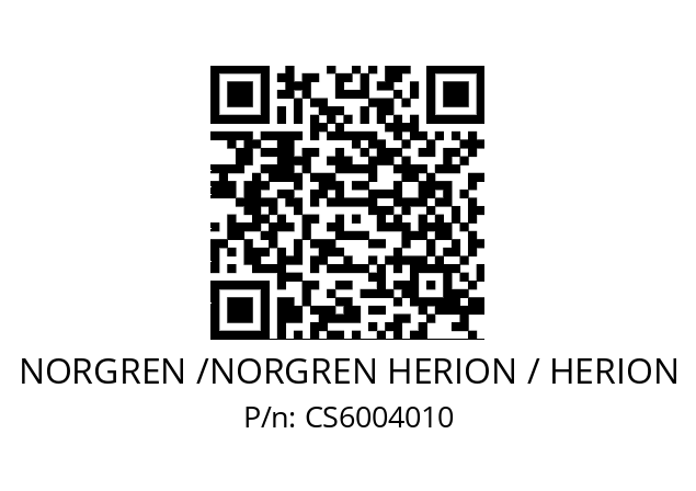   NORGREN /NORGREN HERION / HERION CS6004010