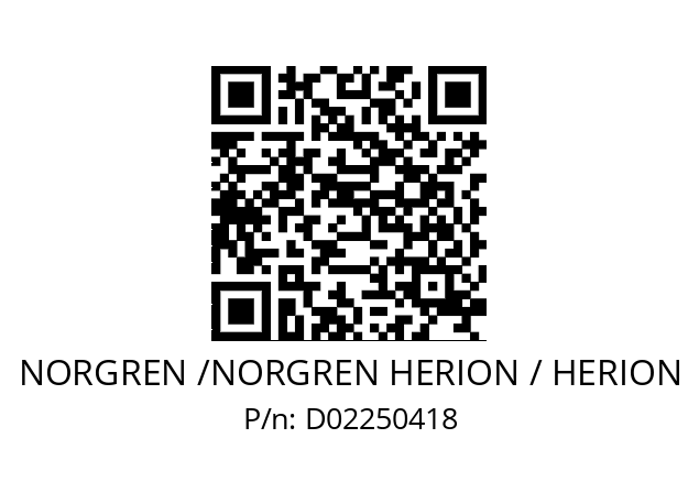 Fitting  NORGREN /NORGREN HERION / HERION D02250418