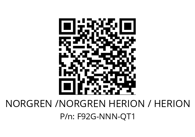   NORGREN /NORGREN HERION / HERION F92G-NNN-QT1