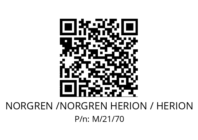   NORGREN /NORGREN HERION / HERION M/21/70