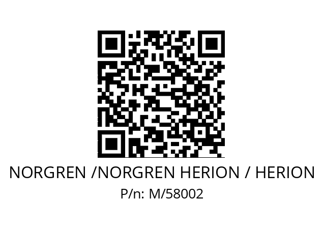   NORGREN /NORGREN HERION / HERION M/58002