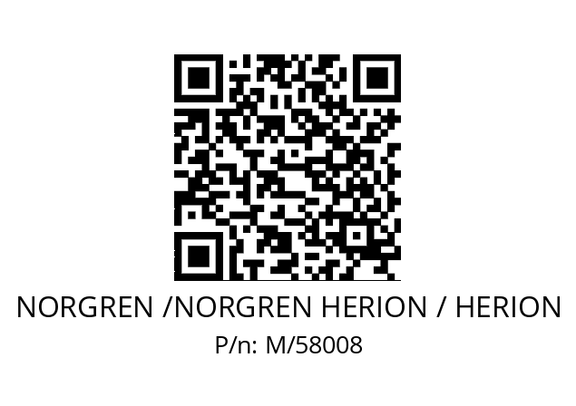   NORGREN /NORGREN HERION / HERION M/58008