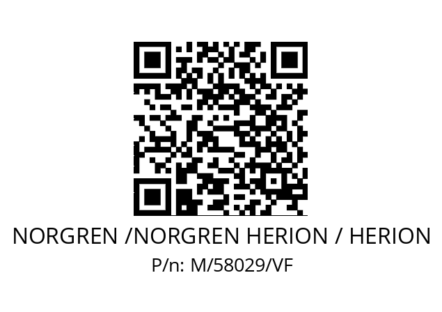   NORGREN /NORGREN HERION / HERION M/58029/VF