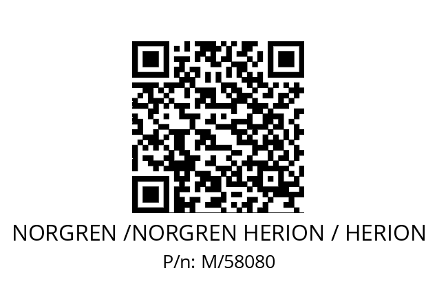   NORGREN /NORGREN HERION / HERION M/58080