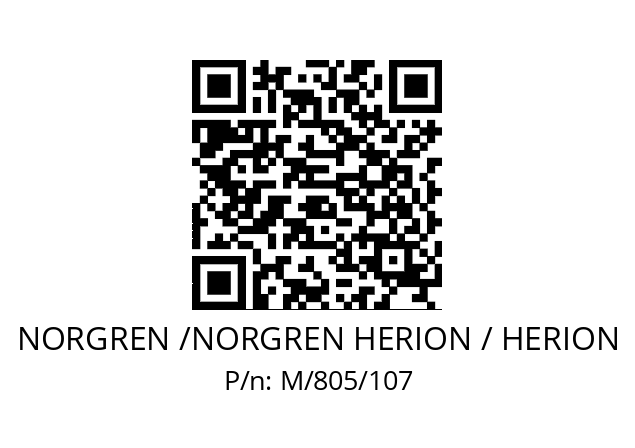   NORGREN /NORGREN HERION / HERION M/805/107