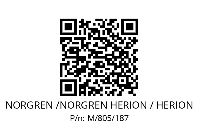   NORGREN /NORGREN HERION / HERION M/805/187