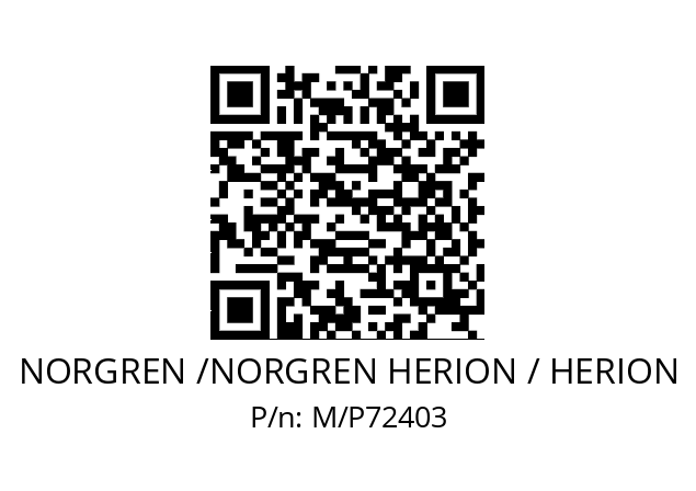   NORGREN /NORGREN HERION / HERION M/P72403