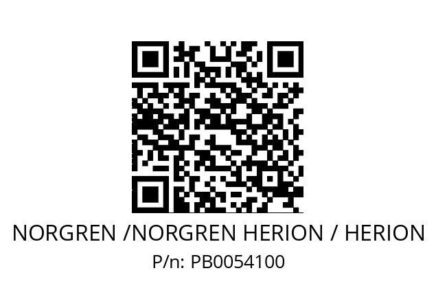   NORGREN /NORGREN HERION / HERION PB0054100