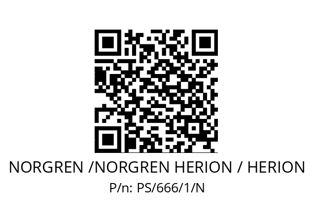   NORGREN /NORGREN HERION / HERION PS/666/1/N