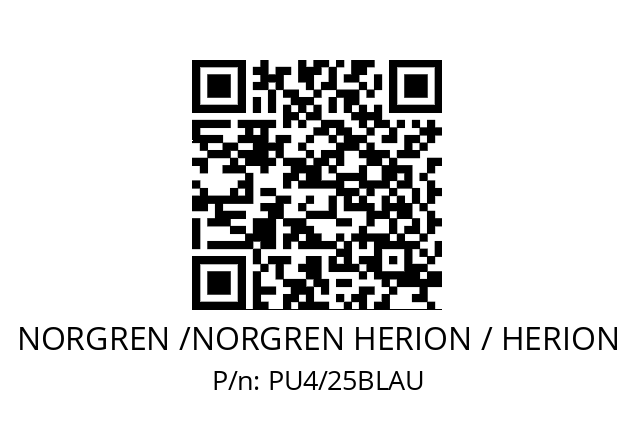   NORGREN /NORGREN HERION / HERION PU4/25BLAU