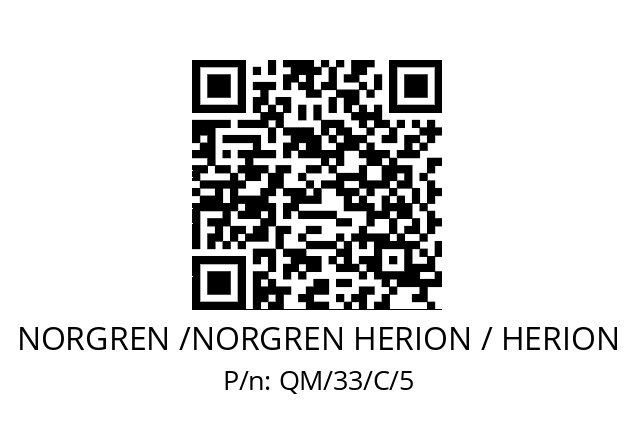   NORGREN /NORGREN HERION / HERION QM/33/C/5