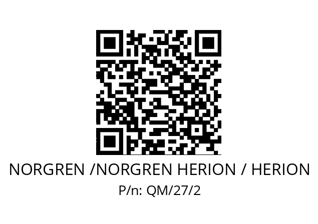   NORGREN /NORGREN HERION / HERION QM/27/2