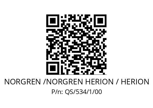   NORGREN /NORGREN HERION / HERION QS/534/1/00