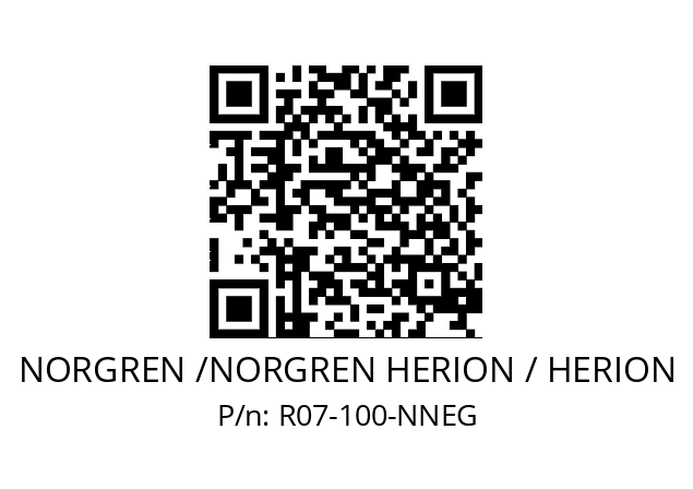 Pressure regulator  NORGREN /NORGREN HERION / HERION R07-100-NNEG