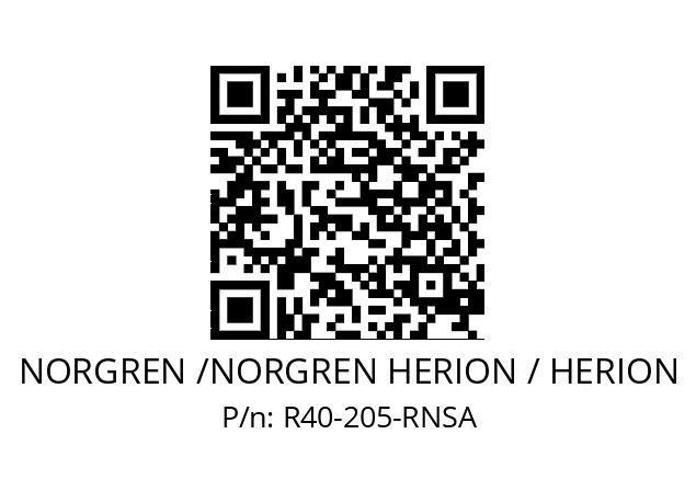 Pressure regulator  NORGREN /NORGREN HERION / HERION R40-205-RNSA