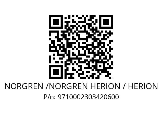   NORGREN /NORGREN HERION / HERION 9710002303420600