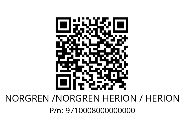   NORGREN /NORGREN HERION / HERION 9710008000000000