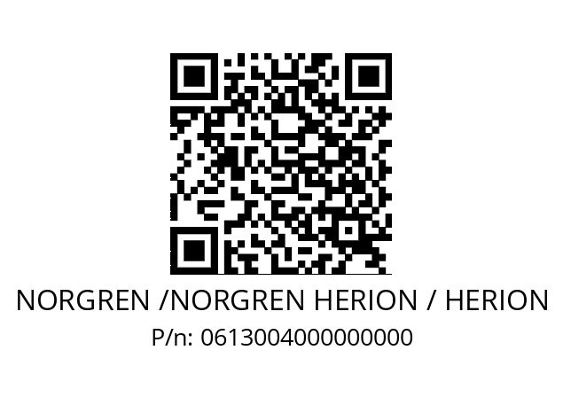   NORGREN /NORGREN HERION / HERION 0613004000000000