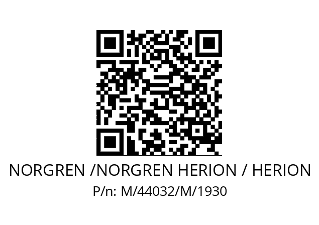   NORGREN /NORGREN HERION / HERION M/44032/M/1930