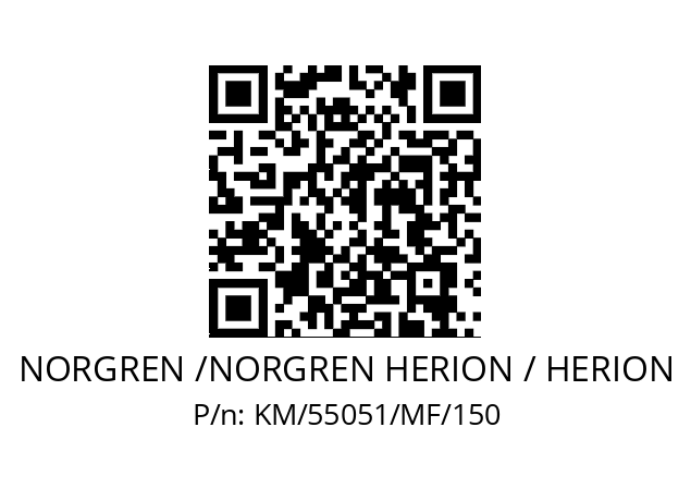   NORGREN /NORGREN HERION / HERION KM/55051/MF/150