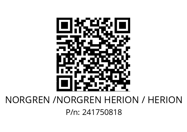   NORGREN /NORGREN HERION / HERION 241750818