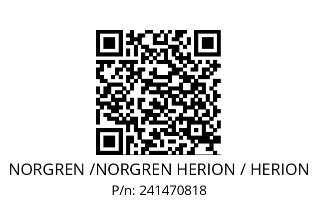   NORGREN /NORGREN HERION / HERION 241470818